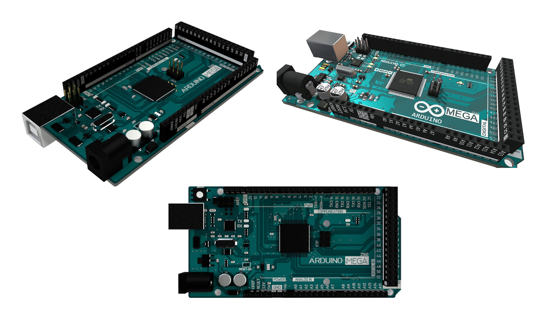 Arduino Mega 2560 Rev3 3D Model